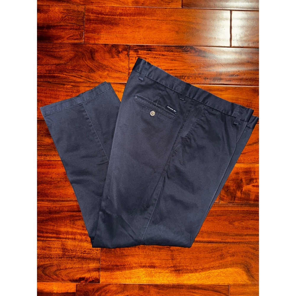 Dockers D2 Khaki Pants Mens 36x29 Navy Blue Excellent Straight Fit Chinos